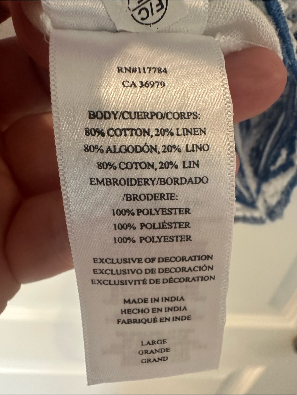 Rails Venice Embroidered Cotton-Linen Top - EUC - Picture 10 of 10